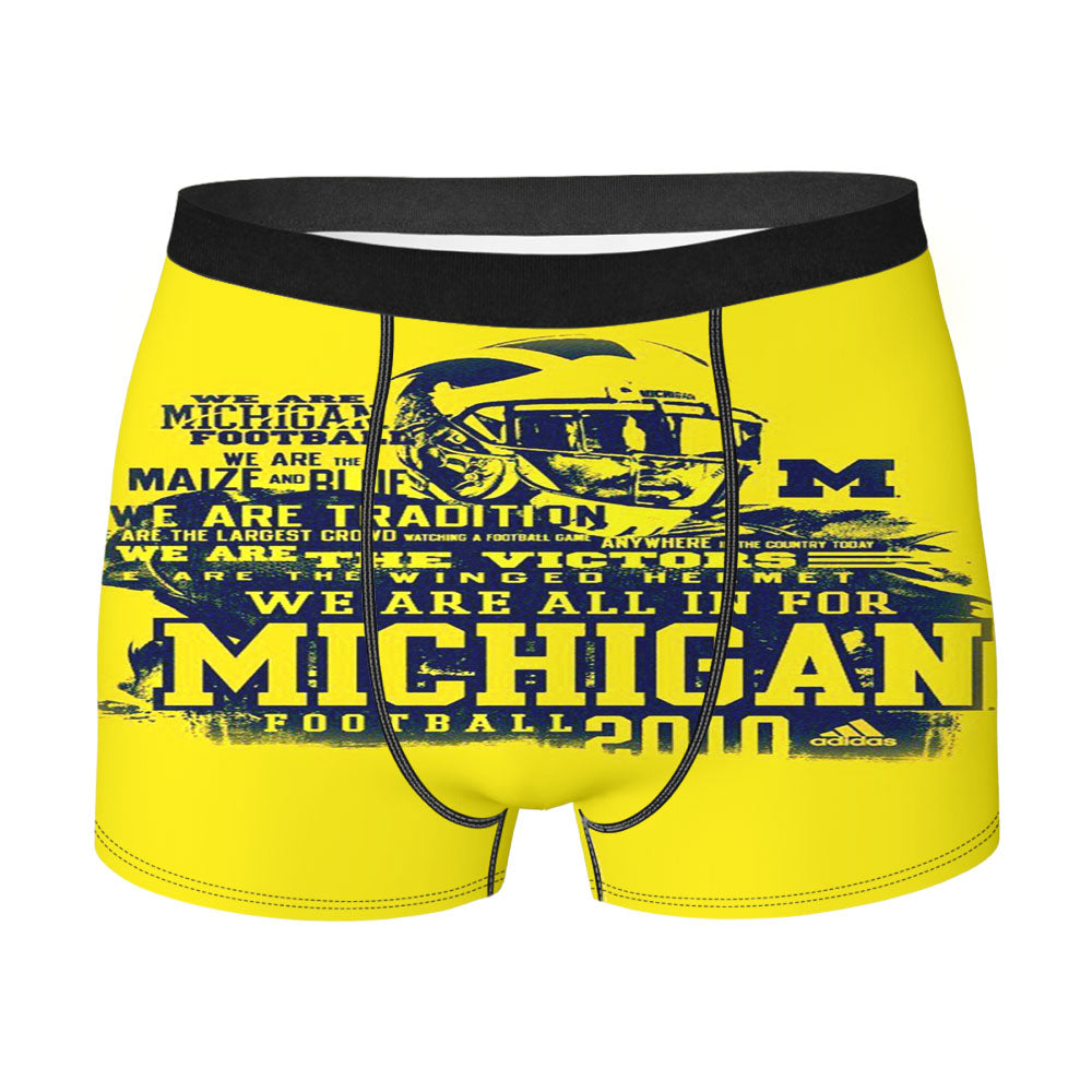 Michigan Football Doodle Font Art Men'S Boxer Briefs