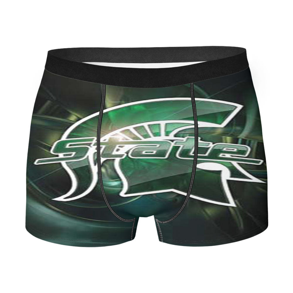 Michigan State Spartans Stylized Men'S Boxer Briefs
