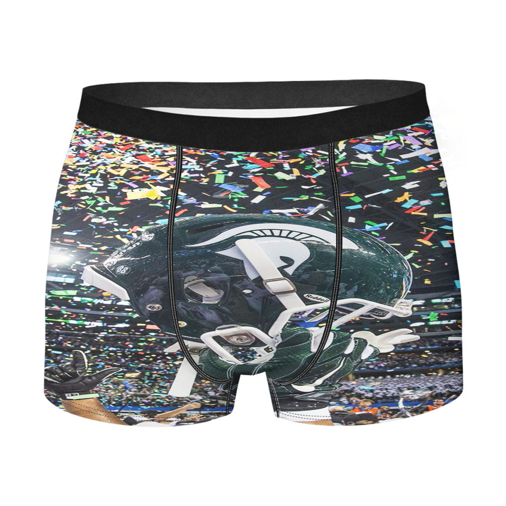 Michigan States Spartans Helmet Team Men'S Boxer Briefs