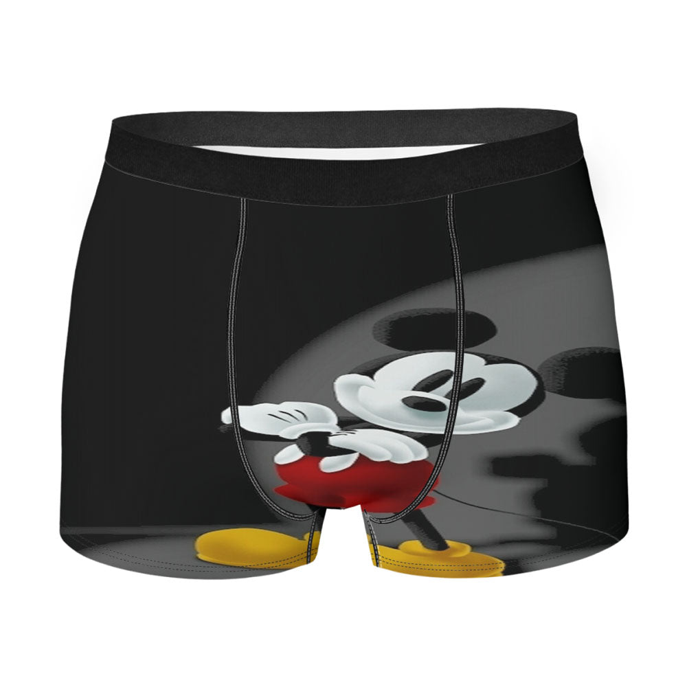 Mickey Mouse Spotlight Black Men'S Boxer Briefs