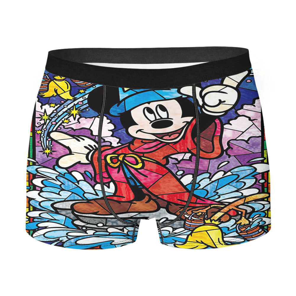 Mickey Mouse Stained Glass Men'S Boxer Briefs