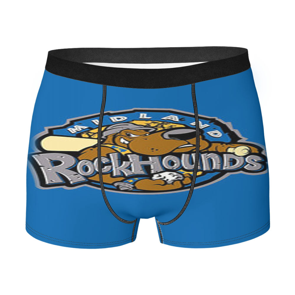 Miland Rock Hounds Baseball Logo Blue Men'S Boxer Briefs