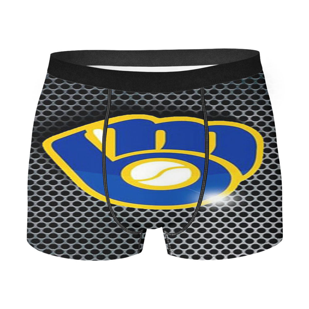 Milwaukee Brewers Light Men'S Boxer Briefs