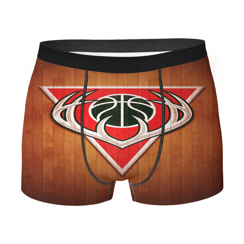 Milwaukee Bucks Hardwood 2 Men'S Boxer Briefs