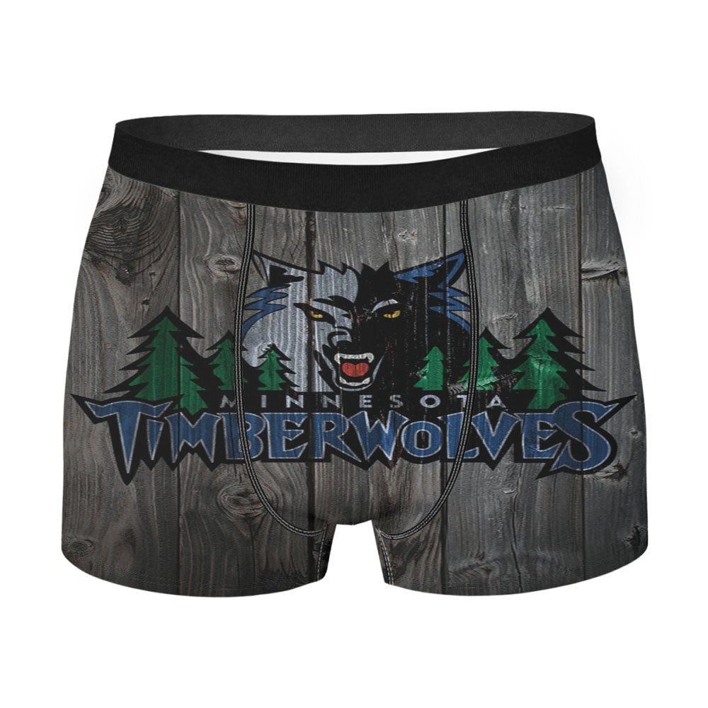 Minnesota Timberwolves Grey Wo Men'S Boxer Briefs