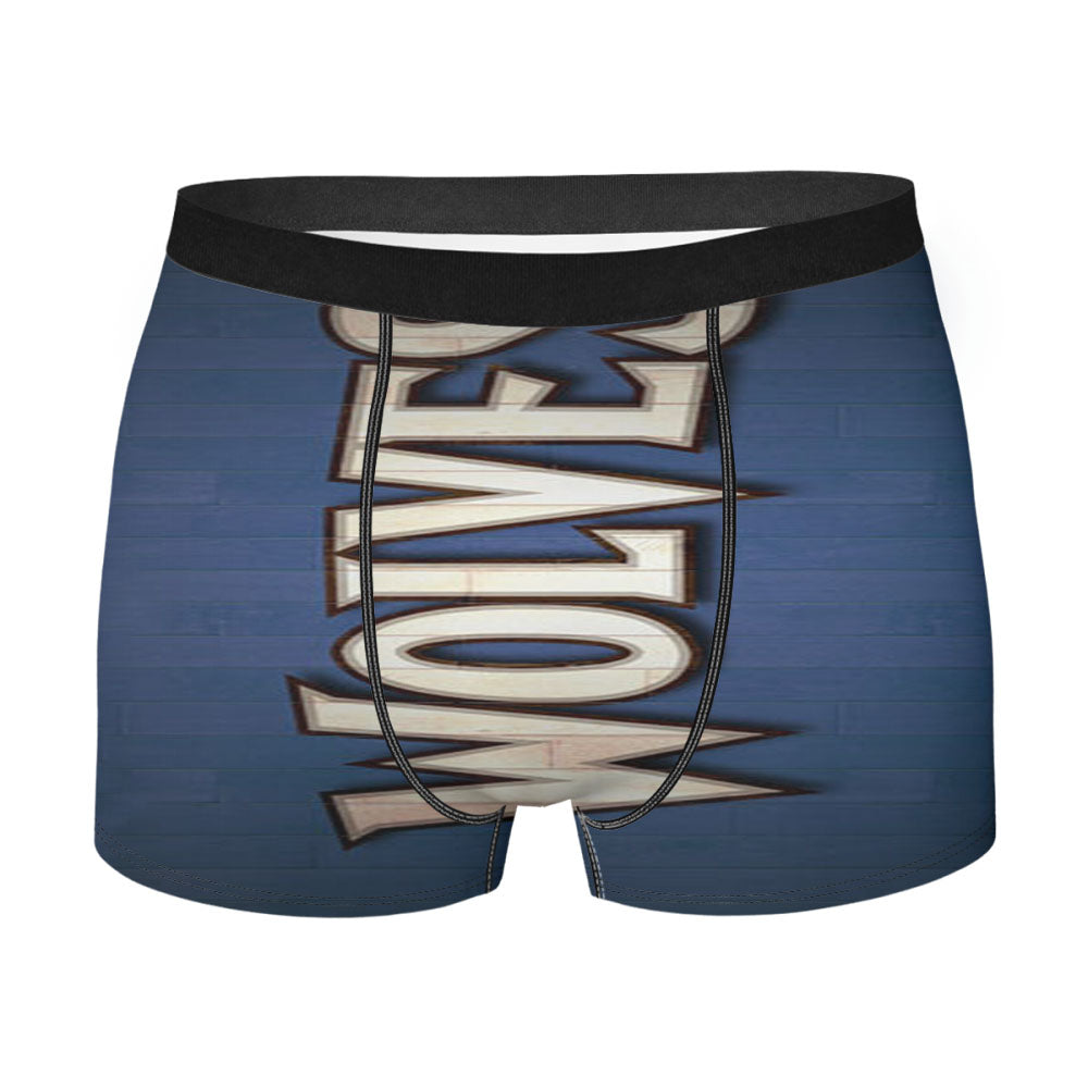 Minnesota Timberwolves Text Men'S Boxer Briefs