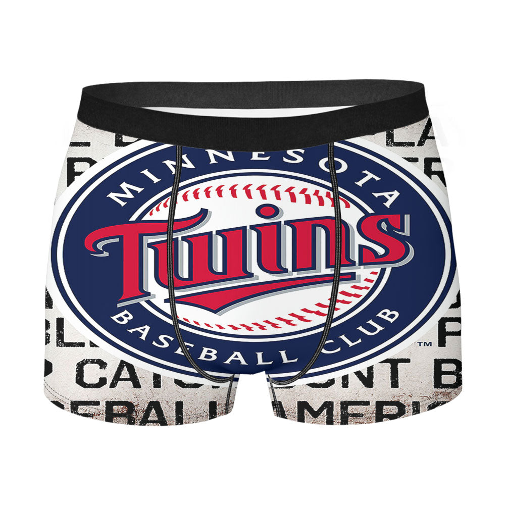 Minnesota Twins Baseball Club Font Doodle Men'S Boxer Briefs