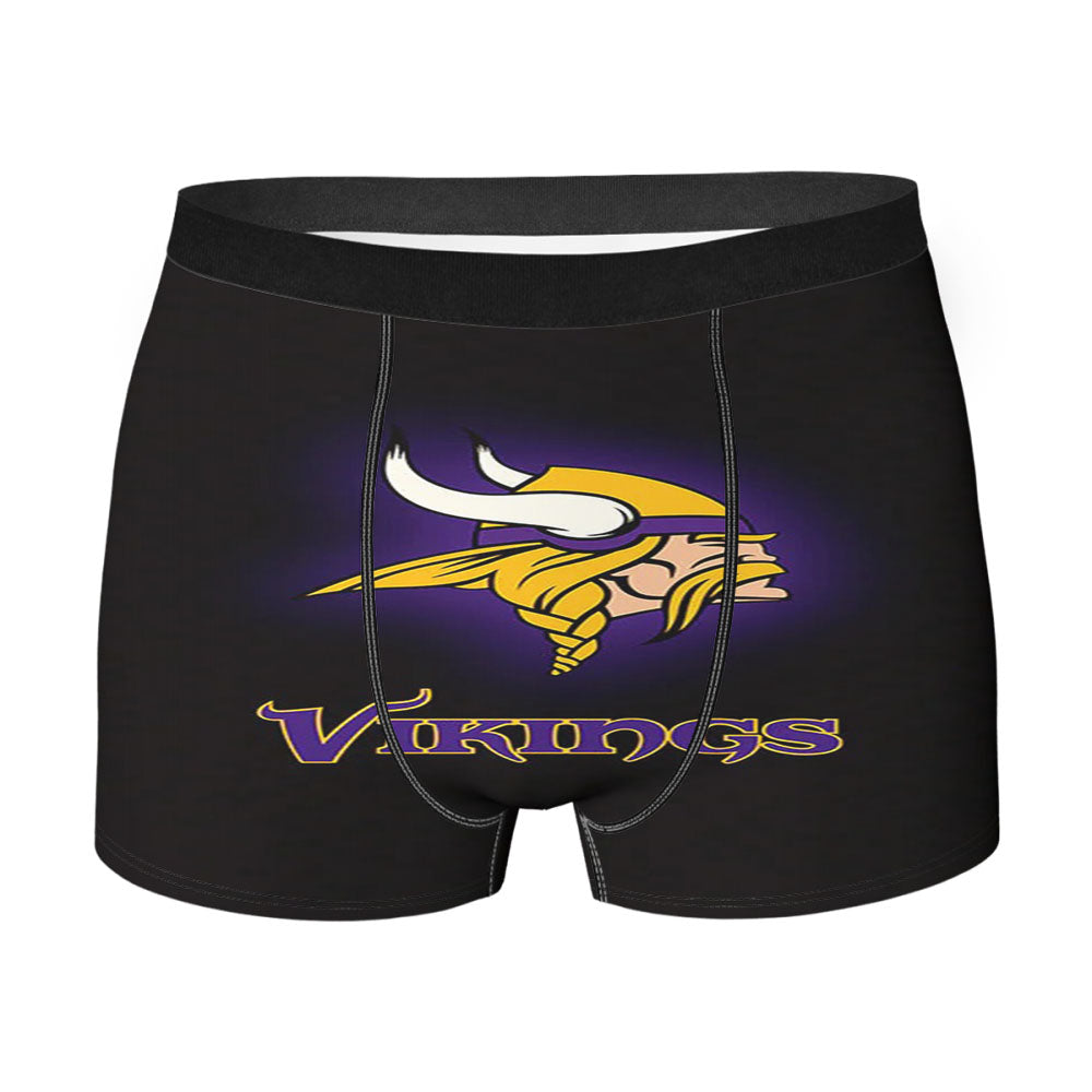 Minnesota Vikings Logo Black Men'S Boxer Briefs