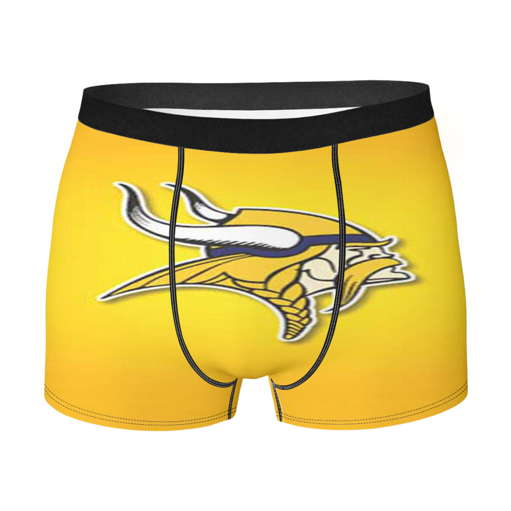 Minnesota Vikings Yellow Fade Men'S Boxer Briefs