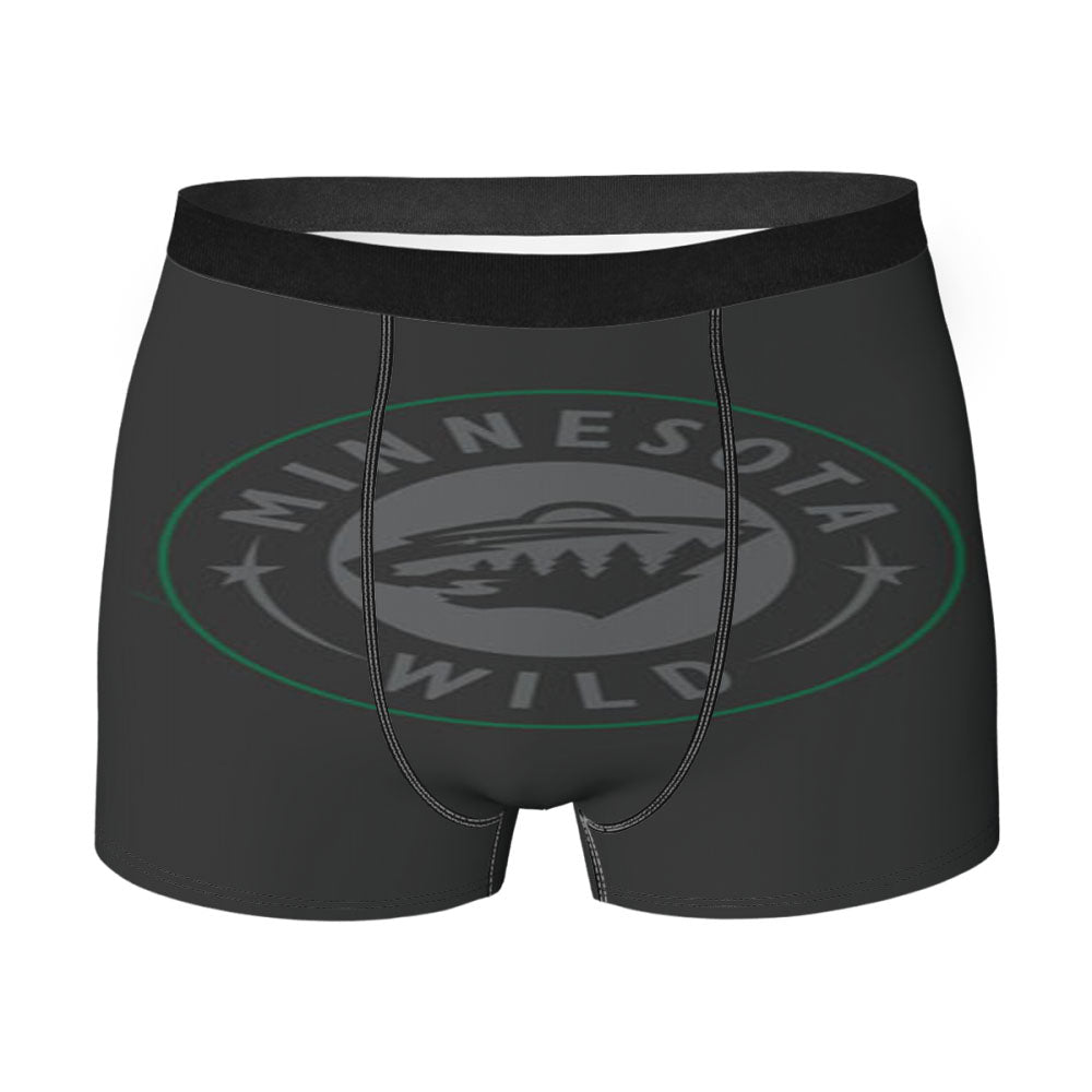 Minnesota Wild Black Men'S Boxer Briefs