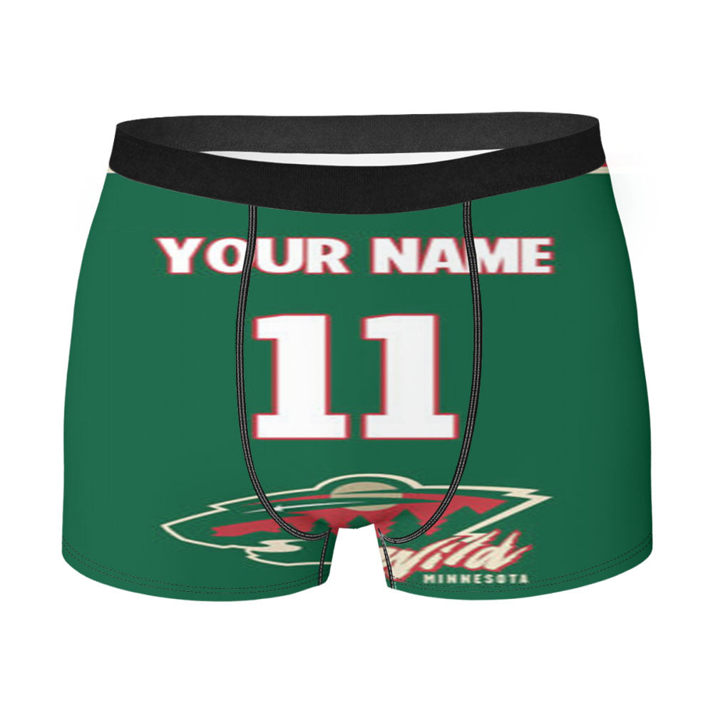 Minnesota Wild Personalized Name Men'S Boxer Briefs