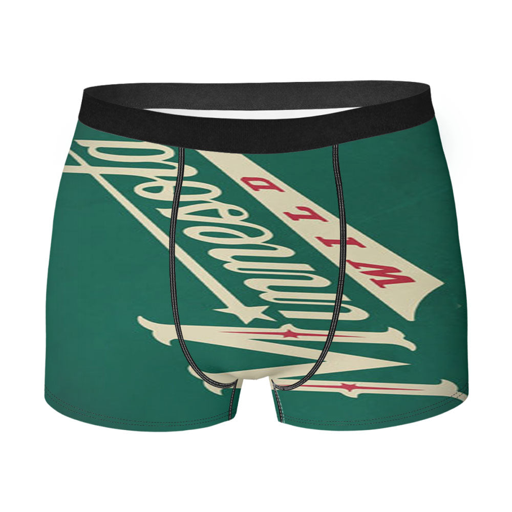 Minnesota Wild Text Men'S Boxer Briefs