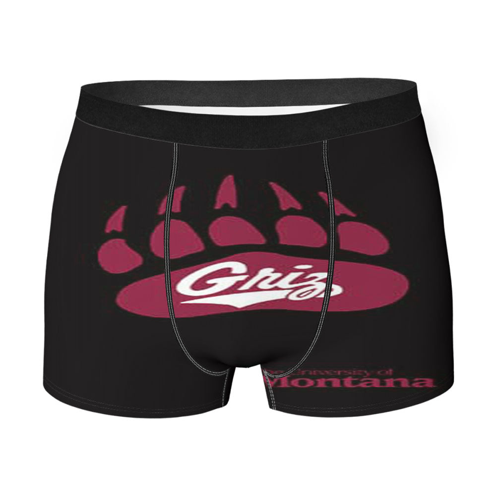Montana Griz Logo On Blk Men'S Boxer Briefs