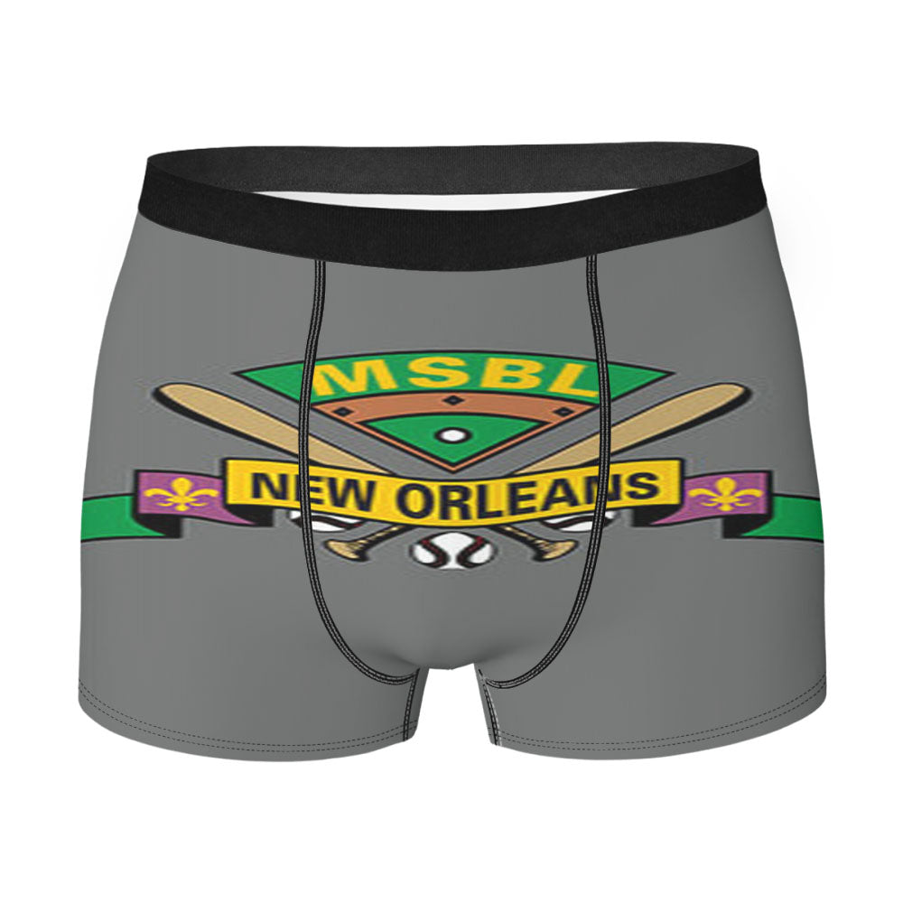 Msbl New Orleans Baseball Logo Gray Men'S Boxer Briefs