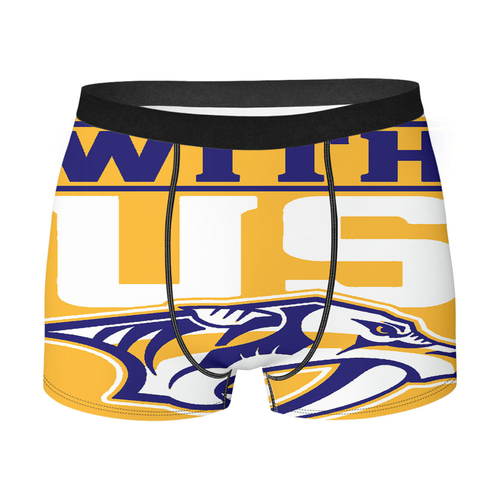 Nashville Predators Stand With Us Yellow Men'S Boxer Briefs