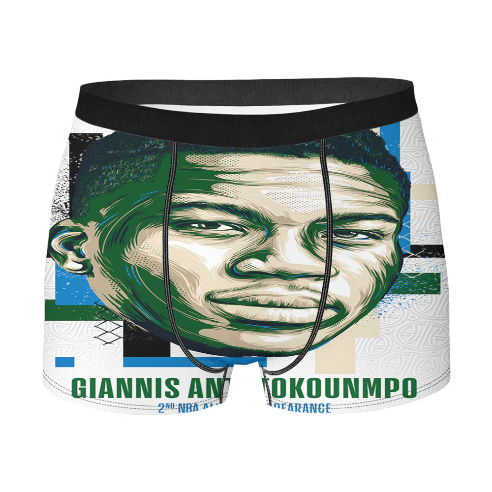 Nba All Star Giannis Antetokounmpo Men'S Boxer Briefs