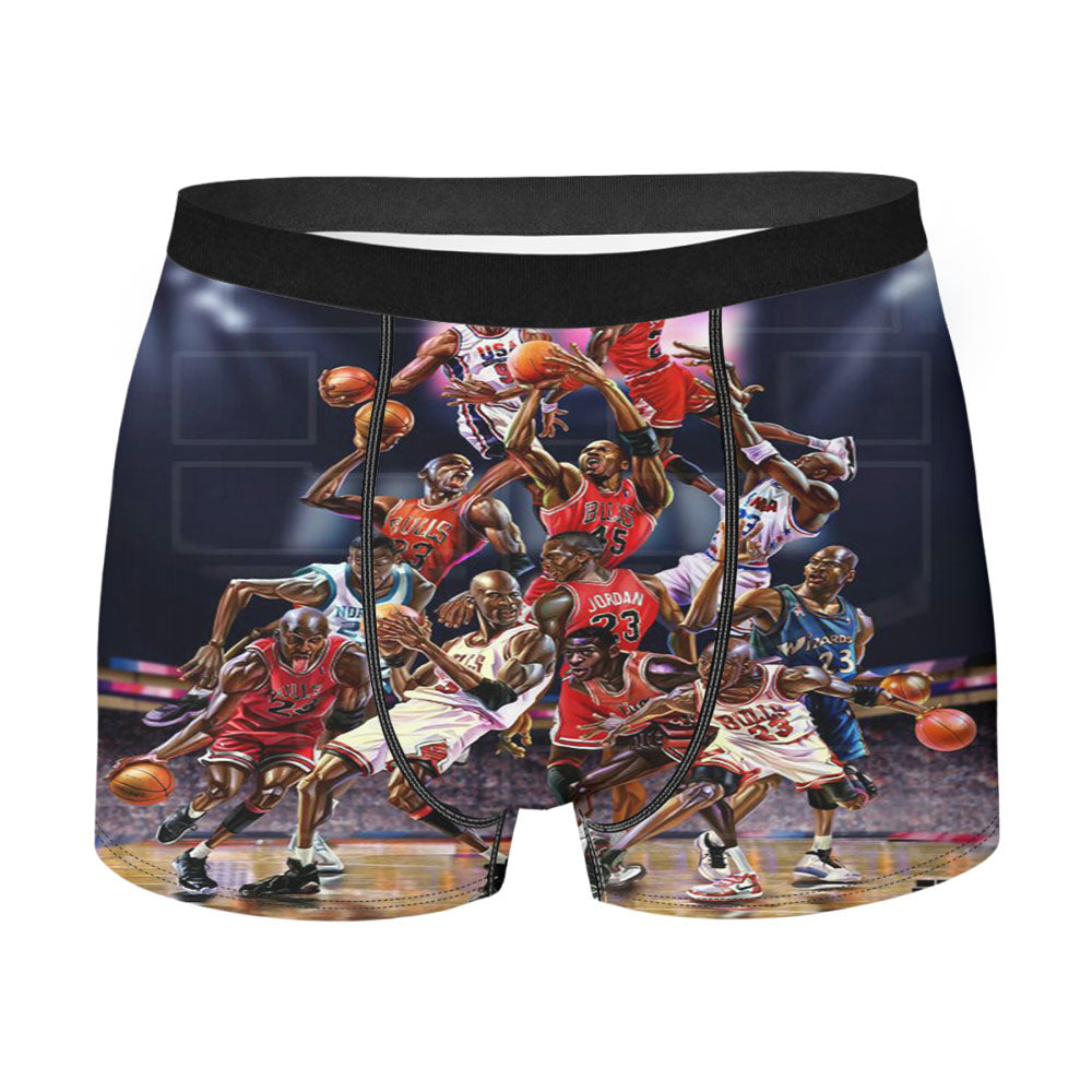 Nba Star Best Basket Ball Men'S Boxer Briefs