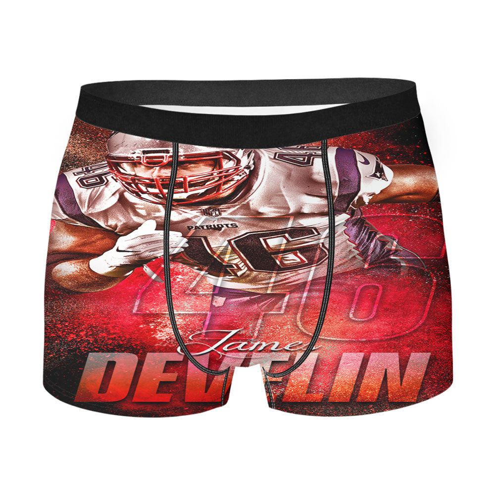 New England Patriots James Develin Men'S Boxer Briefs