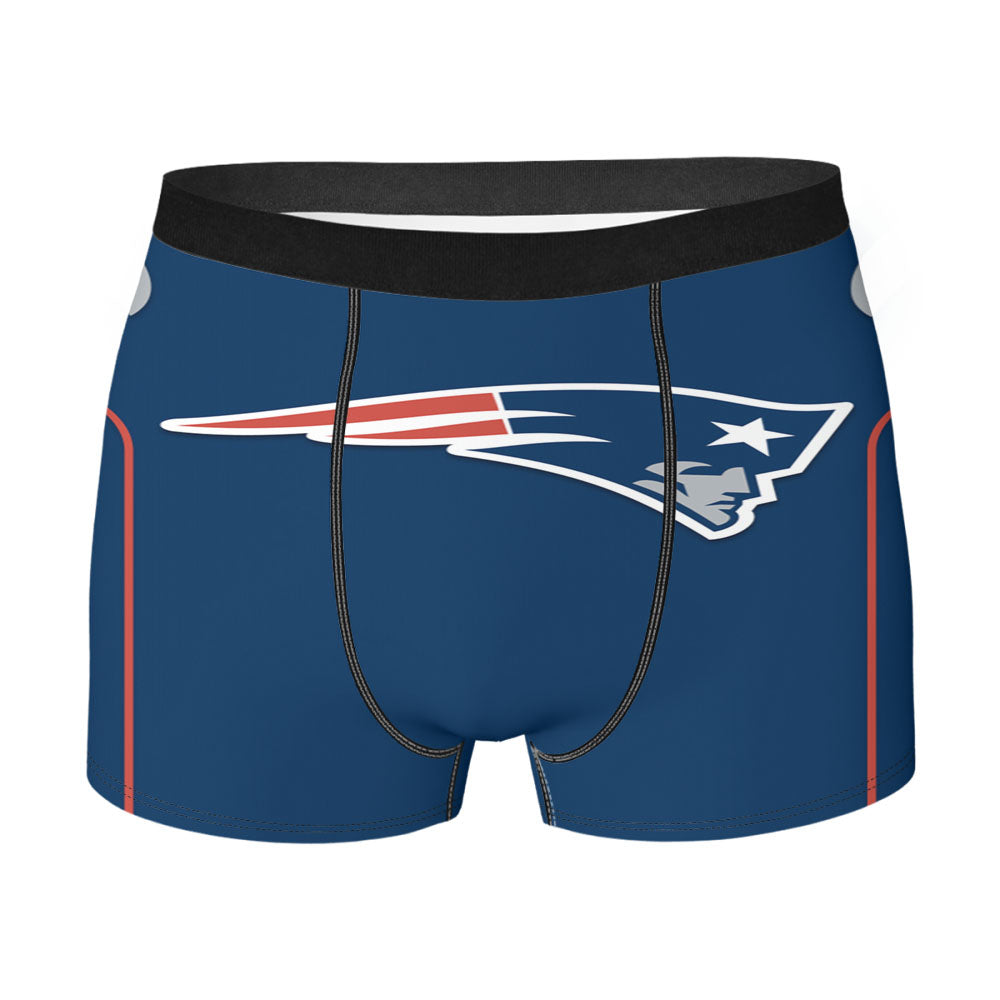 New England Patriots Jersey Blue Men'S Boxer Briefs
