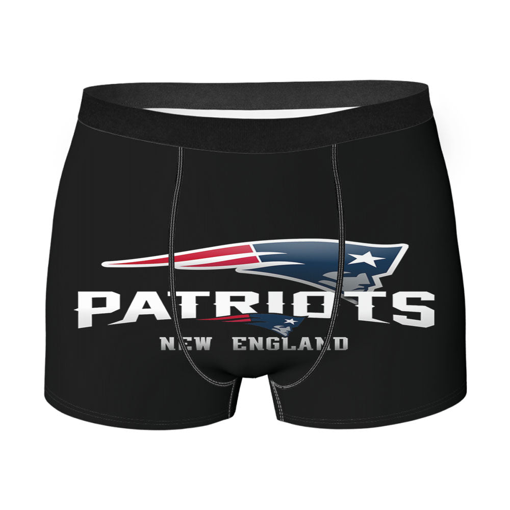 New England Patriots Logo Black Men'S Boxer Briefs