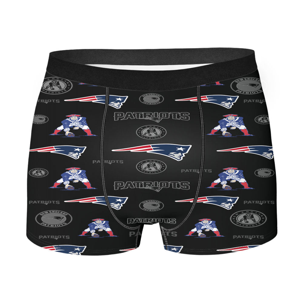 New England Patriots Logo Pattern Men'S Boxer Briefs