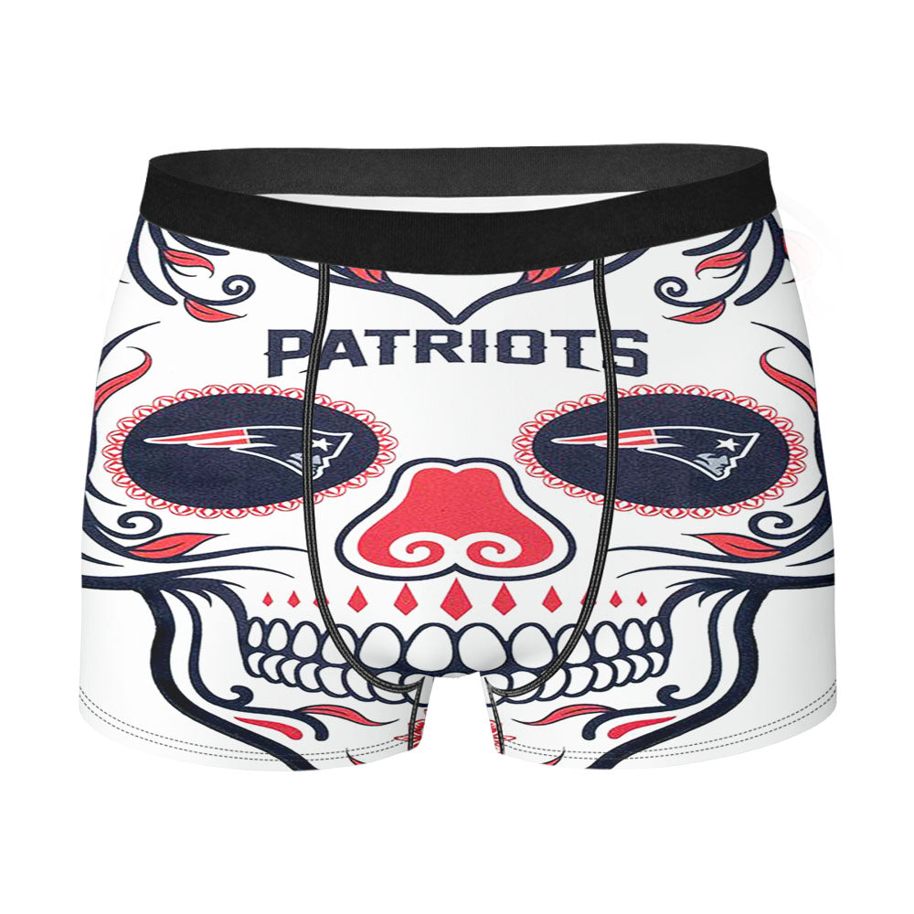 New England Patriots Skull Men'S Boxer Briefs