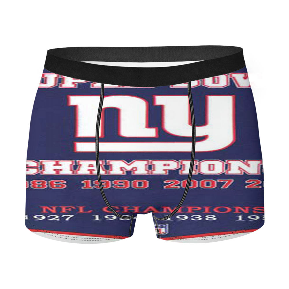New York Giants Super Bowl Banner Men'S Boxer Briefs