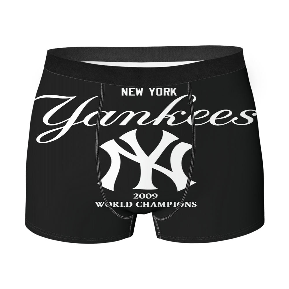 New York Yankees Black Men'S Boxer Briefs