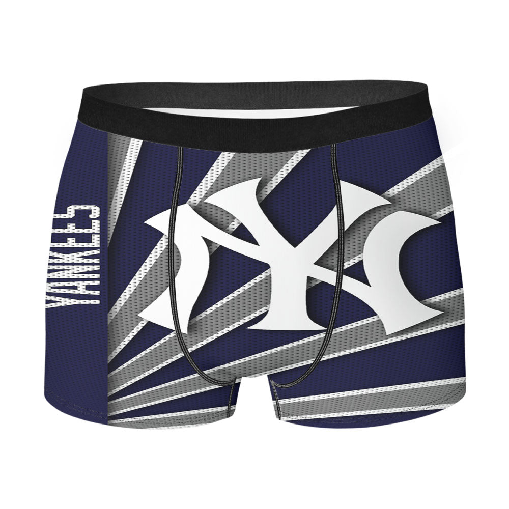 New York Yankees Classic Stripe Wallpaper Men'S Boxer Briefs