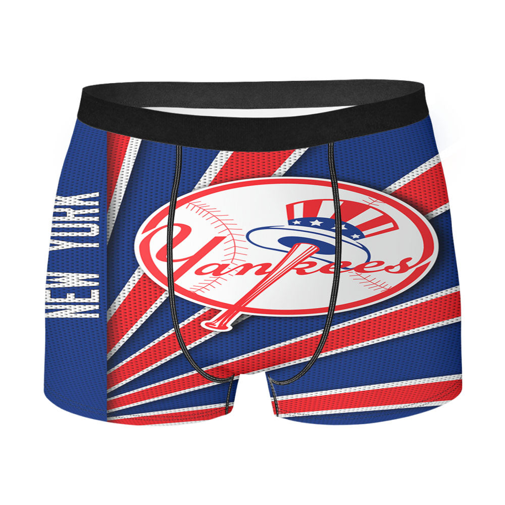 New York Yankees Stripe Wallpaper Men'S Boxer Briefs