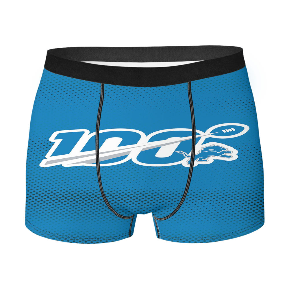 Nfl 100Th Detroit Lions Wallpapers Men'S Boxer Briefs