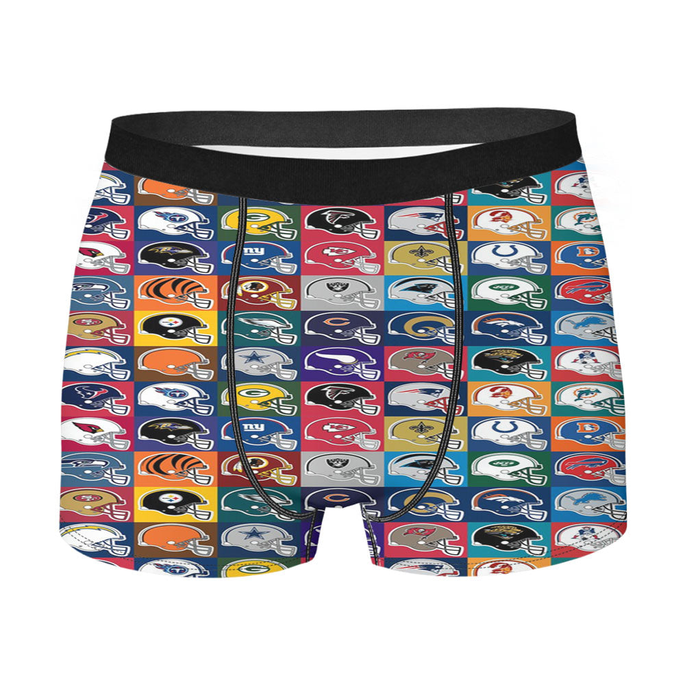Nfl Helmet Logos Collection Men'S Boxer Briefs