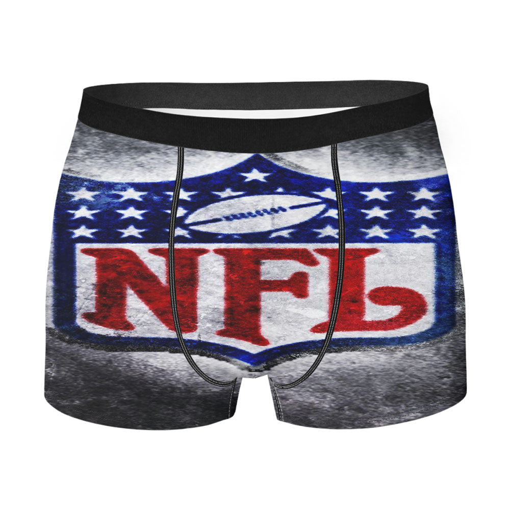 Nfl Logo Grunge Background Men'S Boxer Briefs