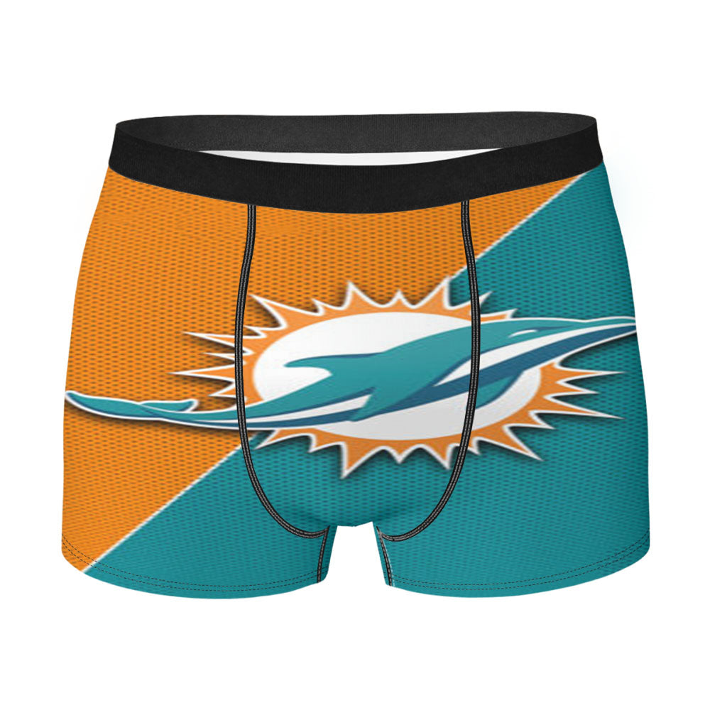 Nfl Miami Dolphins Logo Men'S Boxer Briefs