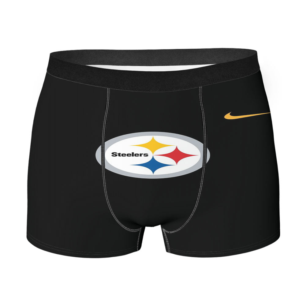 Nfl Pittsburgh Steelers Black Wallpapers Men'S Boxer Briefs