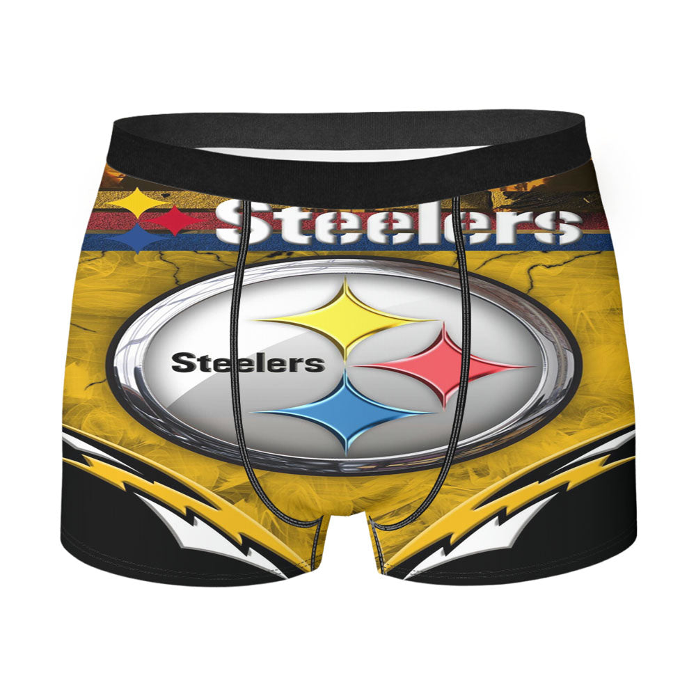 Nfl Pittsburgh Steelers Multicolor Art Images Men'S Boxer Briefs