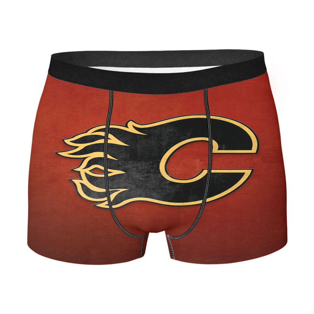 Nhl Calgary Flames Sport Logo Men'S Boxer Briefs