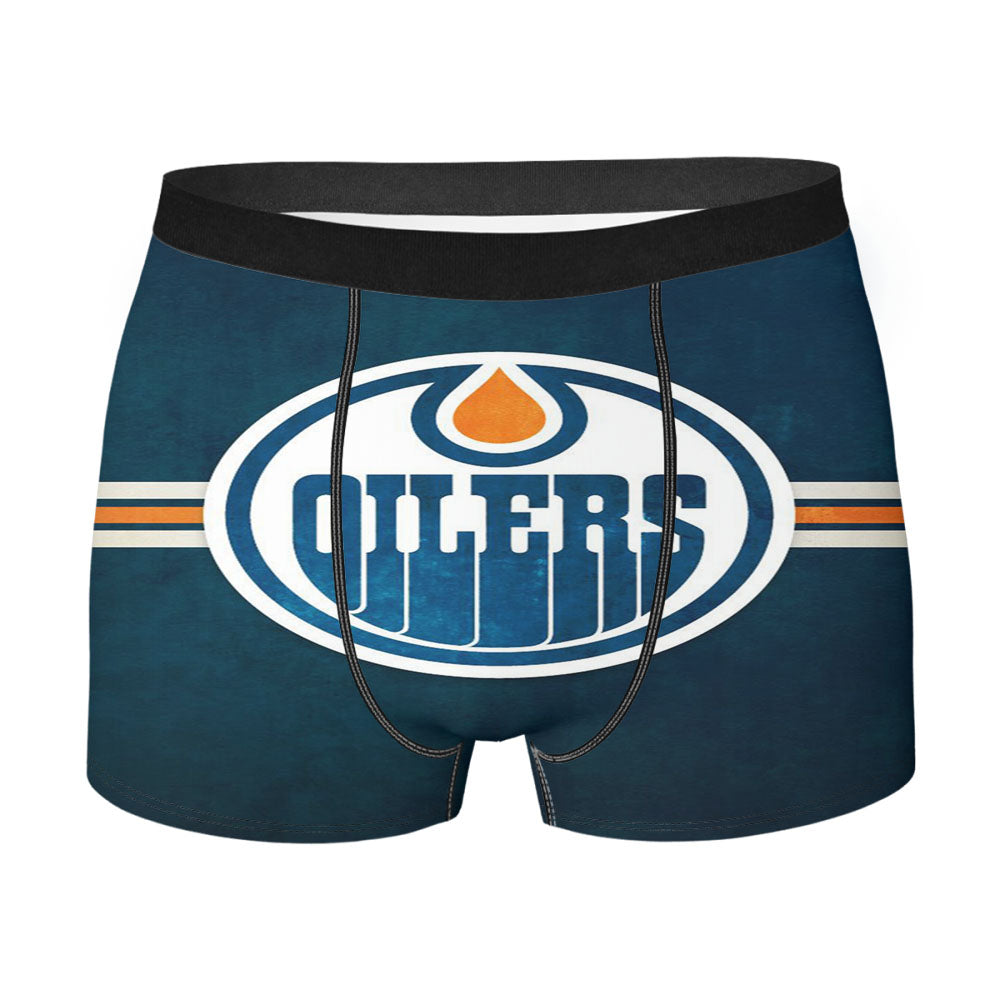 Nhl Edmonton Oilers Sport Logo Men'S Boxer Briefs