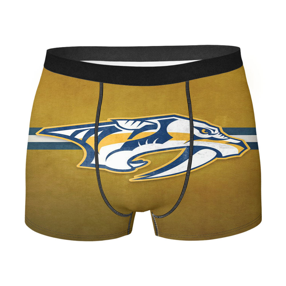 Nhl Nashville Predators Sport Logo Men'S Boxer Briefs