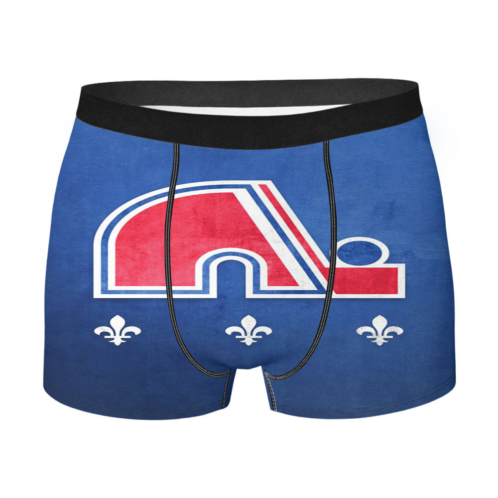 Nhl Quebec Nordiques Sport Logo Men'S Boxer Briefs