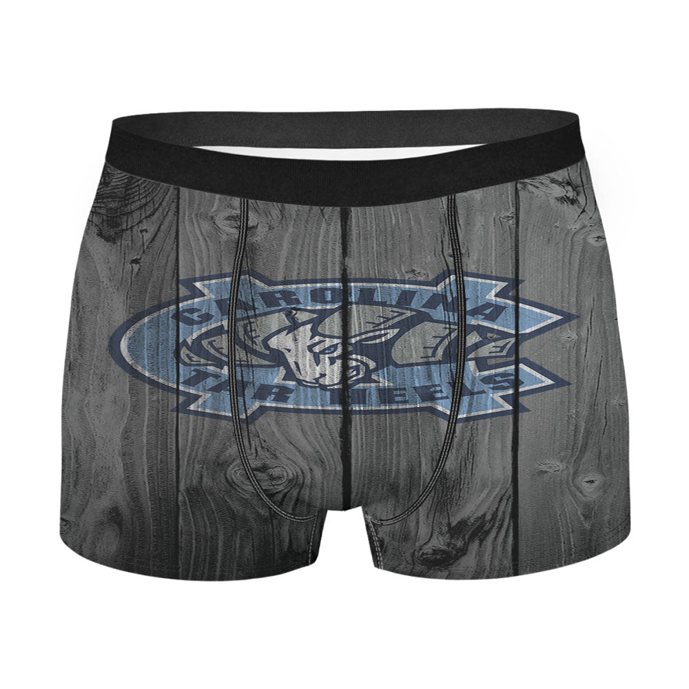 Northern Colorado Carolina Tar Heels Logo Dark Wood Men'S Boxer Briefs