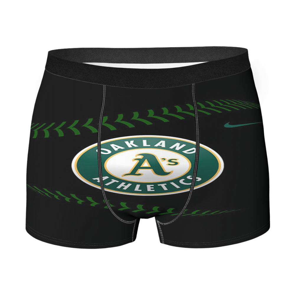 Oakland Athletics Mlb Black Men'S Boxer Briefs