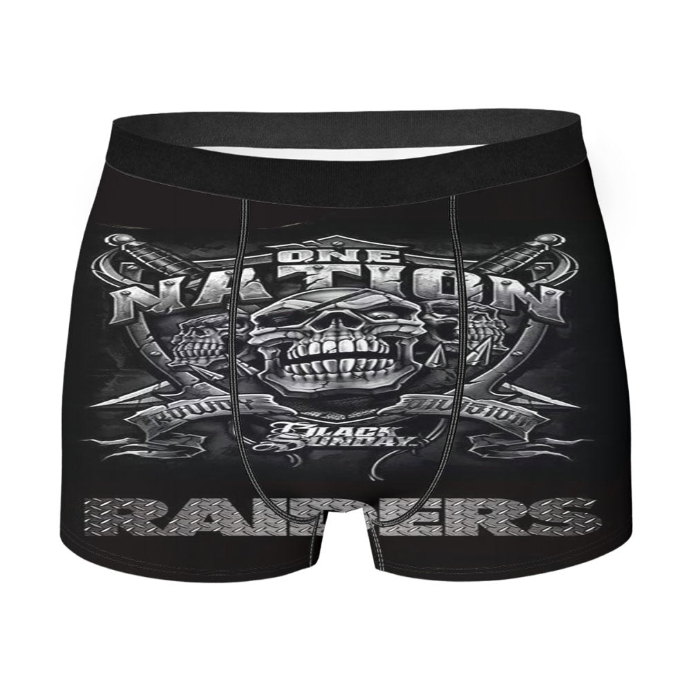 Oakland Raiders Black One Nation Men'S Boxer Briefs