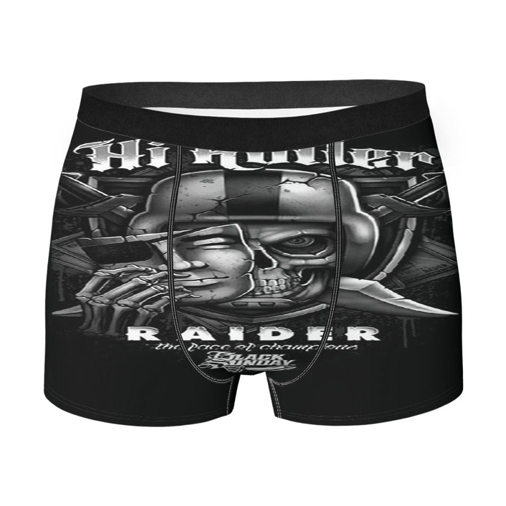 Oakland Raiders Black Sunday Nfl Men'S Boxer Briefs