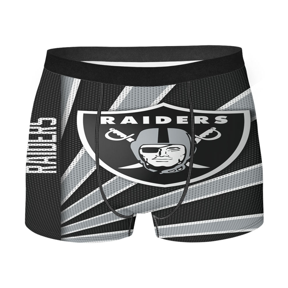 Oakland Raiders Stripe Wallpaper Men'S Boxer Briefs
