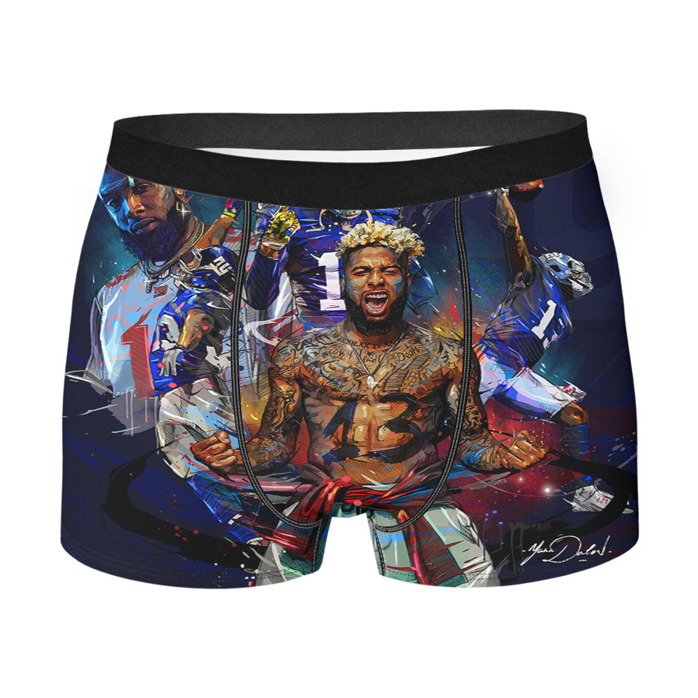 Odell Beckham 13 Painting Art Wallpaper Men'S Boxer Briefs