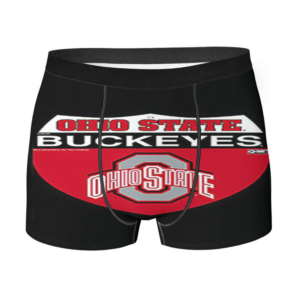 Ohio State Buckeyes Logo Black Men'S Boxer Briefs