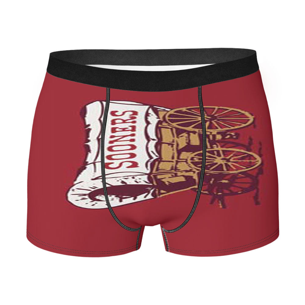 Ok Sooners Wagon Logo Men'S Boxer Briefs