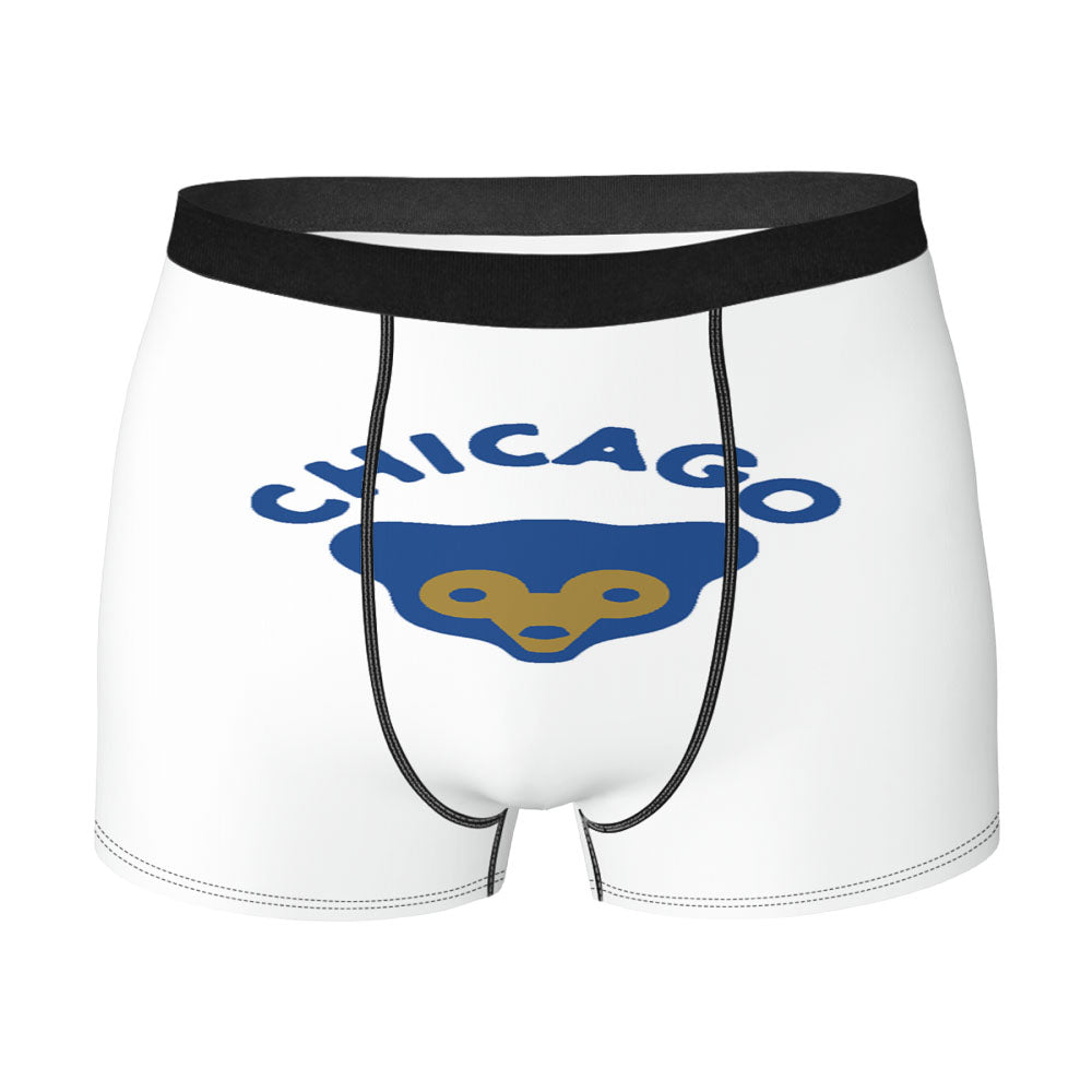 Old Chicago Cubs Logo Stripe Men'S Boxer Briefs