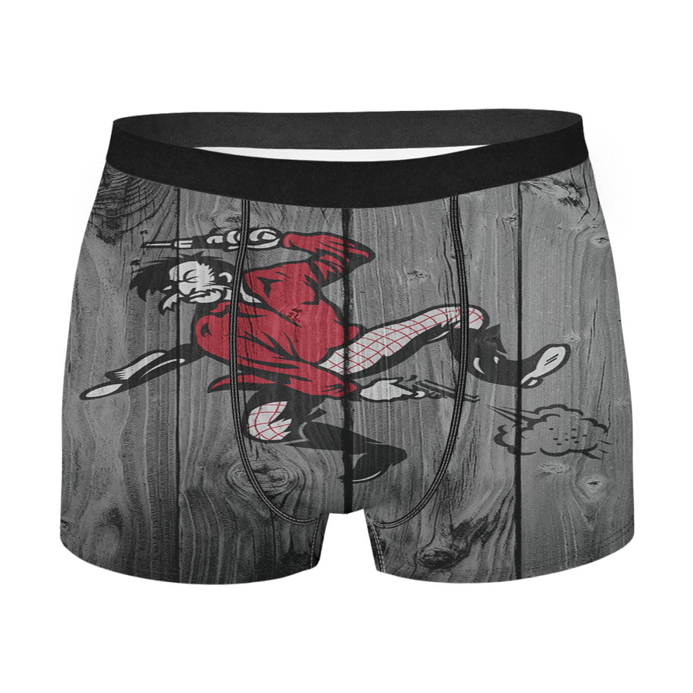 Old San Francisco 49Ers Nfl Logo Dark Wood Wallpaper Men'S Boxer Briefs